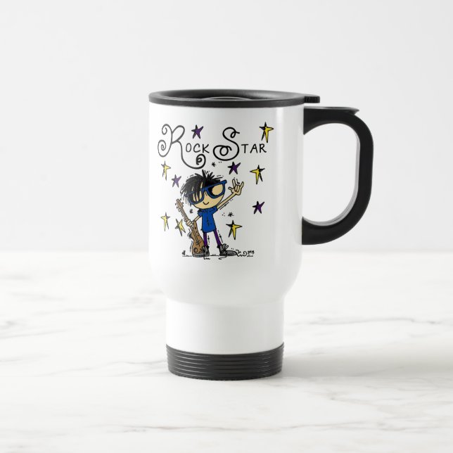 Caneca Térmica Black Hair Boy Star (Direita)