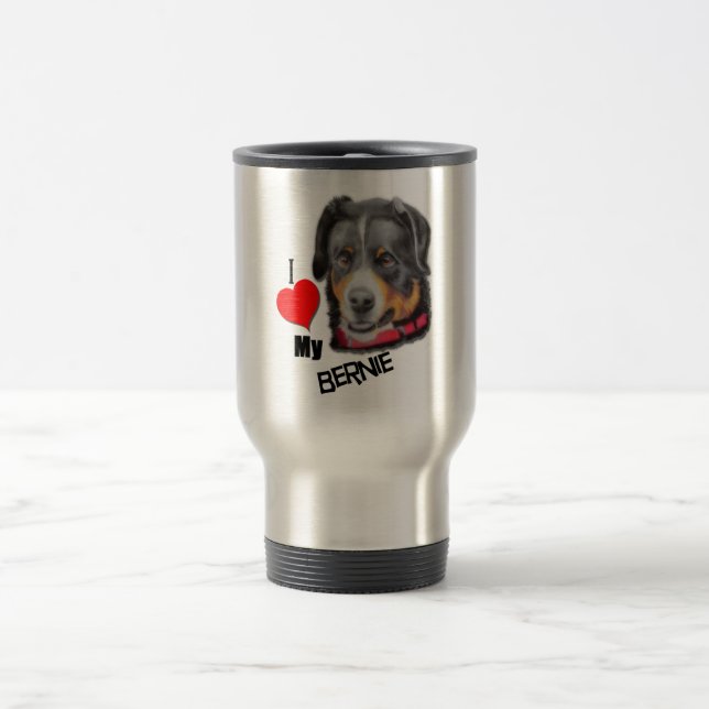 Caneca Térmica Black Tan Bernese Dog Love (Centro)
