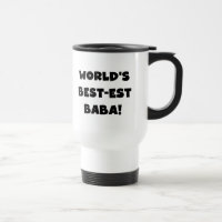 Black Text Best Baba T-shirts e presentes