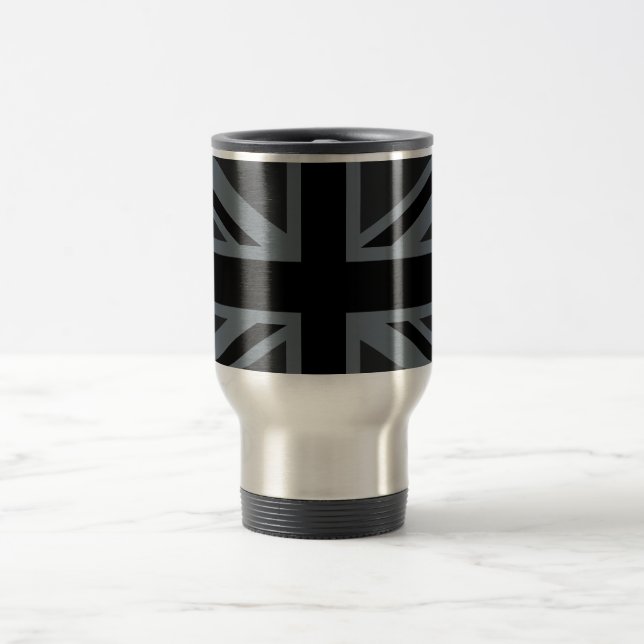 Caneca Térmica Black Union Jack British Flag Decor (Centro)