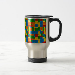Caneca Térmica blocos de plástico coloridos