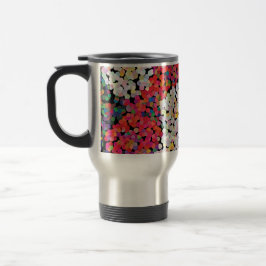 Caneca Térmica Blogues Florais de Cristal Vermelho