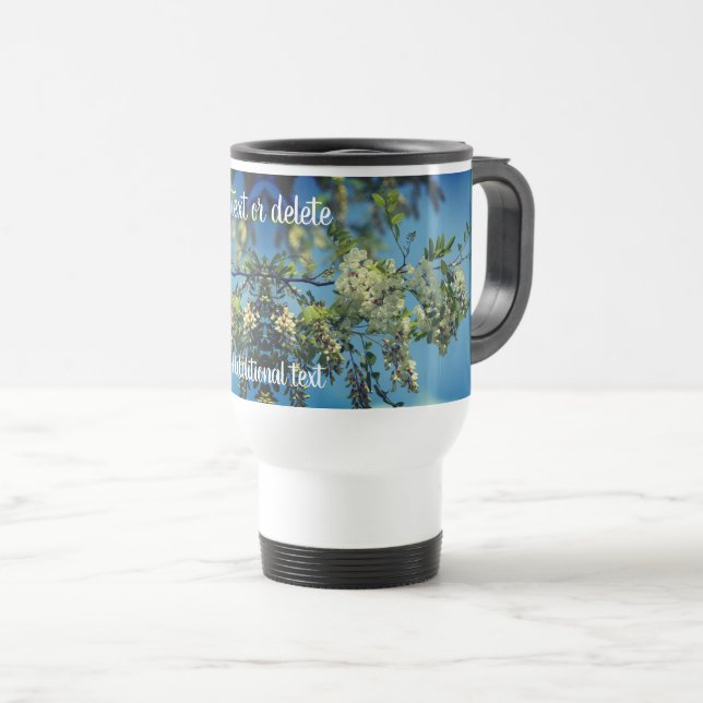 Caneca Térmica Bloqueios de Flor de Bloqueio Personalizados (Frente Esquerda)