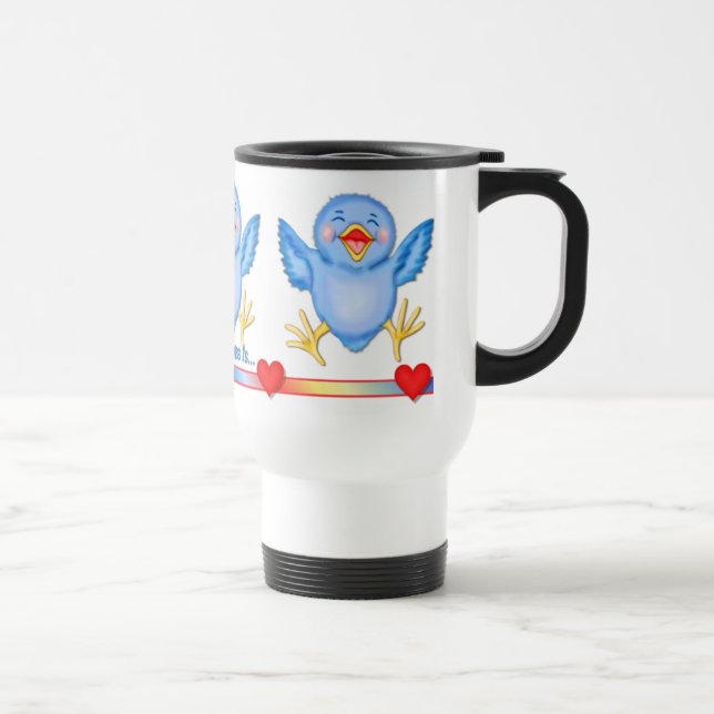 Caneca Térmica Bluebird da felicidade (Direita)