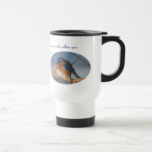 Caneca Térmica Bluebird da felicidade inspirado (Direita)