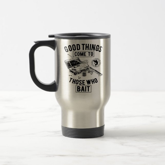 Caneca Térmica Boas Coisas à Pesca para Quem Ceva (Esquerda)