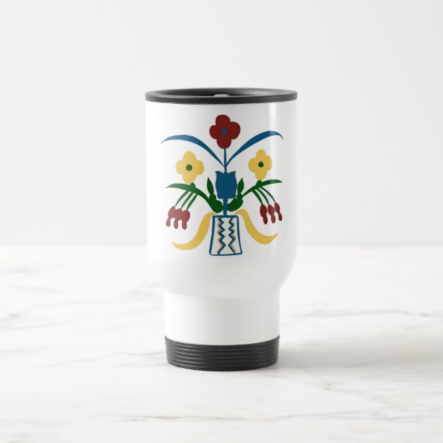 Caneca Térmica Boho Floral Mug | Vibes Desenhadas À Mão (Centro)