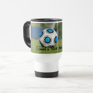 Caneca Térmica Bola de Futebol com Goal, precisa de um pequeno ga