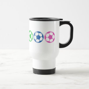 Caneca Térmica Bolas de Futebol do Arco-Íris