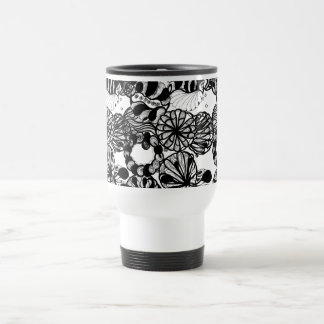CANECA TÉRMICA BOLAS PRETO E BRANCO
