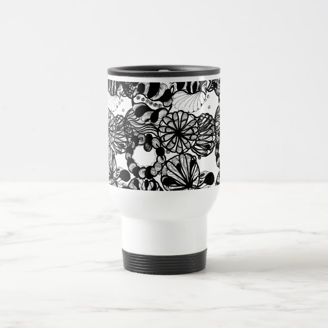 CANECA TÉRMICA BOLAS PRETO E BRANCO (Centro)