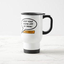 Caneca Térmica Bolha de Fala de Mensagem Divertida Quadrinho Retr