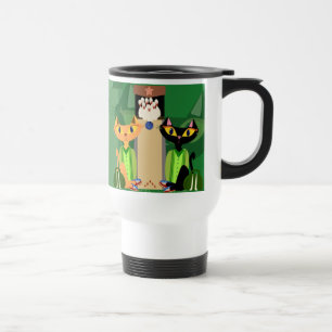 Caneca Térmica Boliche beco Gatos Diversão Pets Design Tempo de D