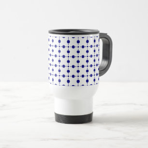 Caneca Térmica Bolinhas Azuis marinho, Padrão de Bolinhas, Pontos