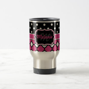 Caneca Térmica Bolinhas de alcatifa monogramada