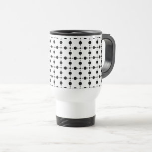 Caneca Térmica Bolinhas Pretas, Padrão de Bolinhas, Pontos, Ponto