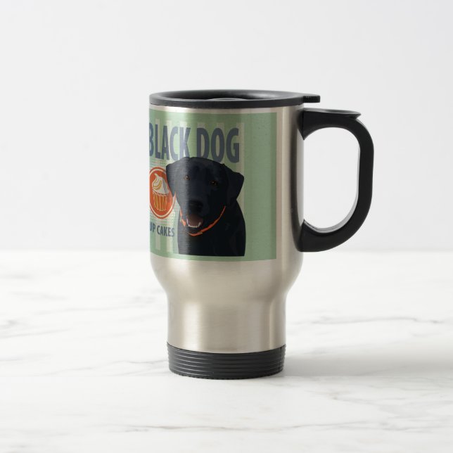 Caneca Térmica Bolos de Cachorro Negro (Direita)
