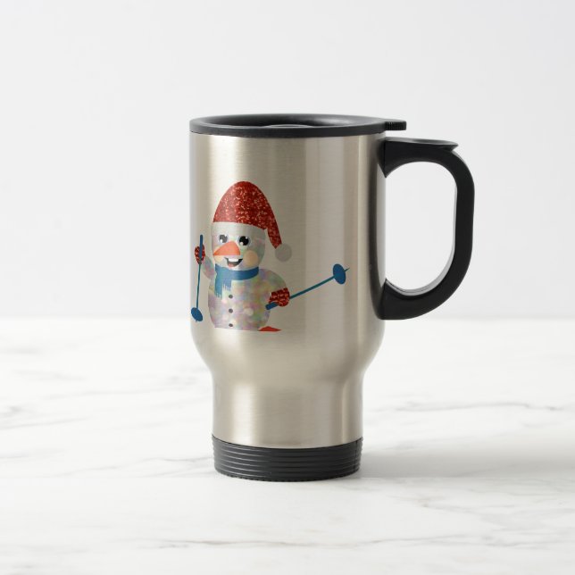 Caneca Térmica boneco de neve de natal (Direita)