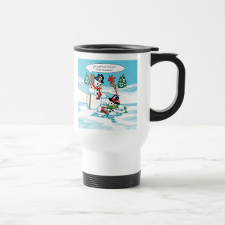 Caneca Térmica Boneco de neve engraçado com desenhos animados do