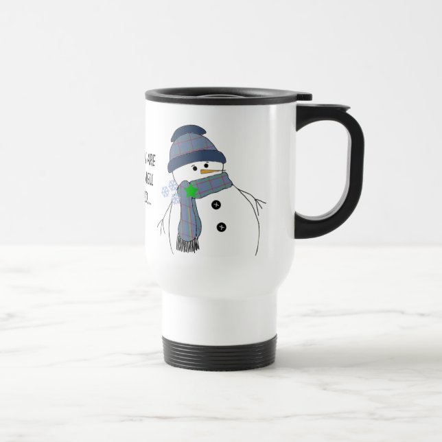 Caneca Térmica Boneco de Neve Gorducho com Dito (Direita)
