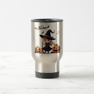Caneca Térmica Bonita, anime bruxa do Halloween