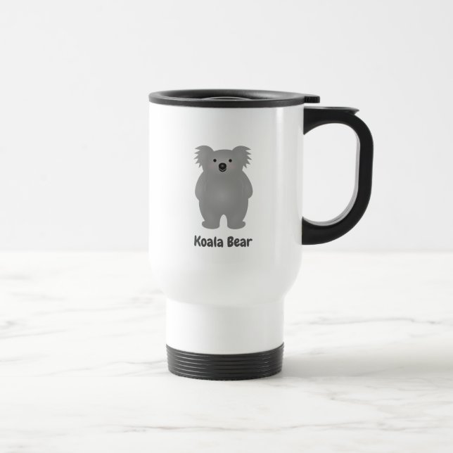 Caneca Térmica Bonita Austrália Bebê Koala Urso Adicione Seu Nome (Direita)