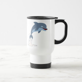 Caneca Térmica Bonita Viagem ao trabalho De Golfinho De Cartoon
