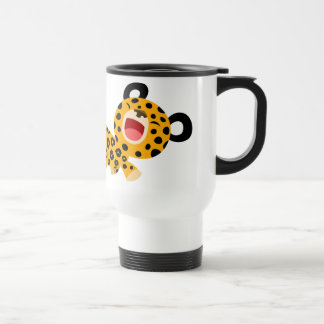 Caneca Térmica Bonita Viagem ao trabalho-leopardo-penteada