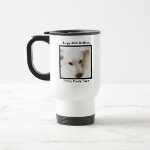 Caneca Térmica Bonito Cara de Sócio Cachorro Branco aniversário