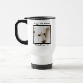 Caneca Térmica Bonito Cara de Sócio Cachorro Branco aniversário d