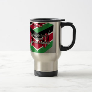 Caneca Térmica Bonito e adorável cubo de bandeira queniano com sa