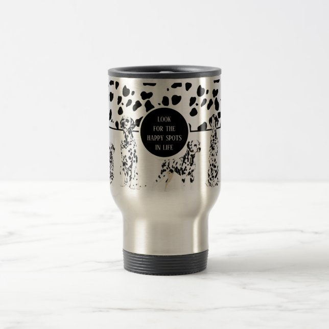 Caneca Térmica Bonitos Dalmatianos Pontos Felizes e Pretos (Centro)