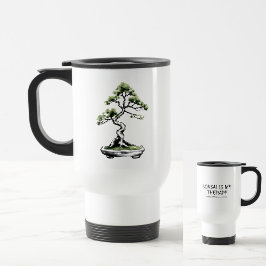 Caneca Térmica Bonsai is My Therapy funny quote for bonsai lovers