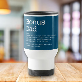 Caneca Térmica Bônus Personalizado Pai Padrasto Definição Azul