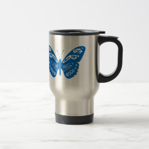 Caneca Térmica Borboleta Azul