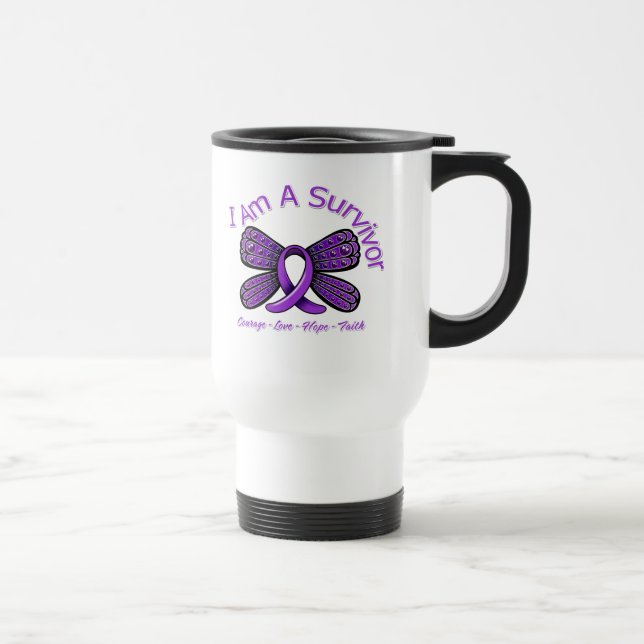 Caneca Térmica Borboleta da doença de Crohn eu sou um (Direita)