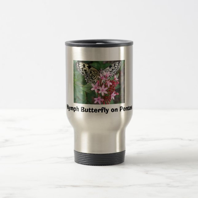 Caneca Térmica Borboleta da ninfa da árvore em Pentas (Centro)
