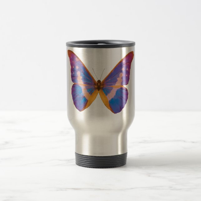 Caneca Térmica Borboleta Exótica Aquarela (Centro)