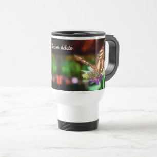 Caneca Térmica Borboleta Suave Na Flor Personalizada