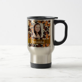Caneca Térmica Borboletas castanhas, modelo de foto