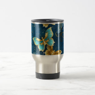 Caneca Térmica Borboletas douradas