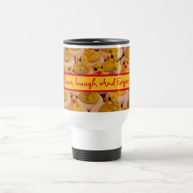 Caneca Térmica Borracha Amarela Patos Bonitos Inspiração (Centro)