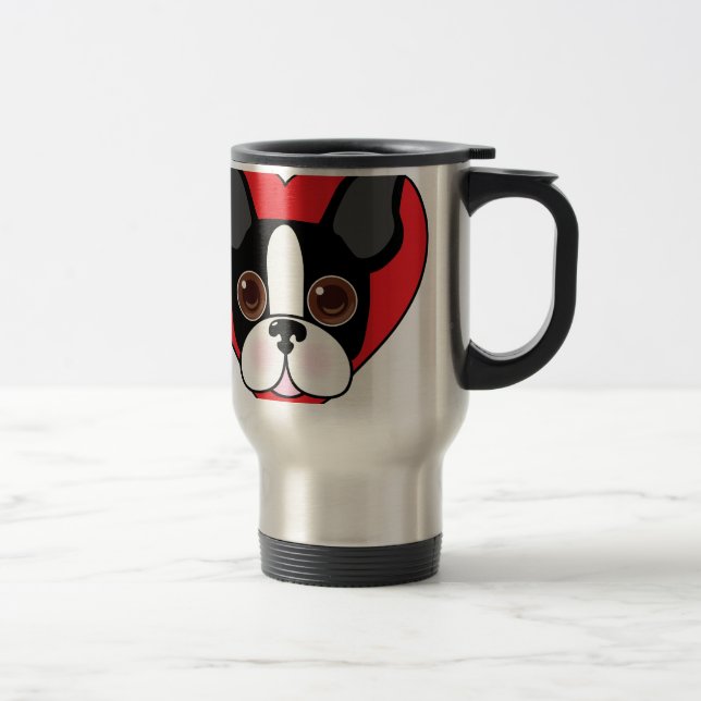 Caneca Térmica Boston Terrier enfrenta (Direita)