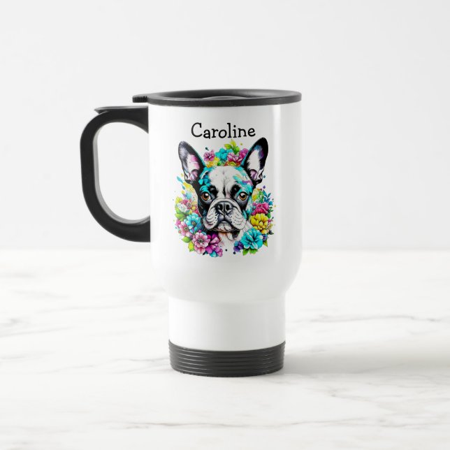 Caneca Térmica Boston Terrier Mãe Personalizada (Esquerda)