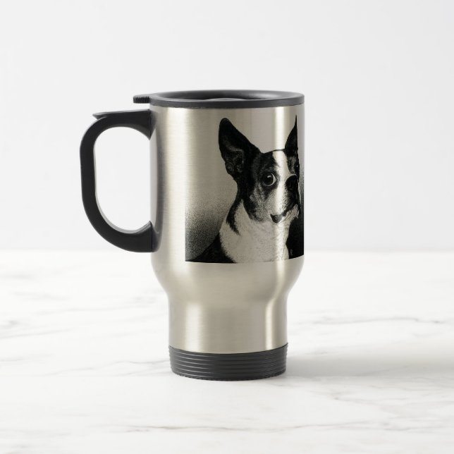 Caneca Térmica Boston Terrier Steel Mug - "Boston Style" (Esquerda)