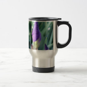 Caneca Térmica botão de íris roxa