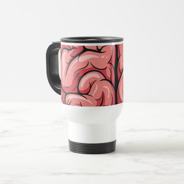 Caneca Térmica Brain Pattern Travel/Commuter Mug (Frente Esquerda)