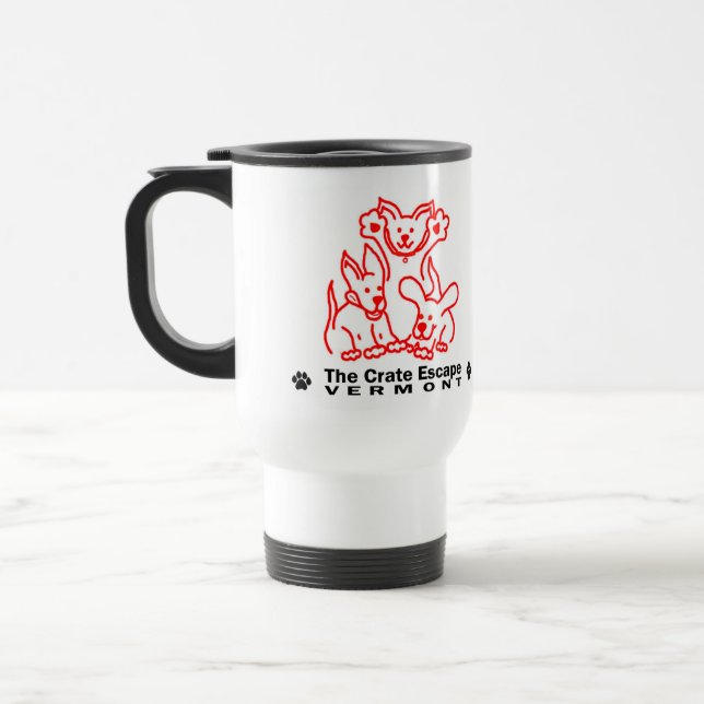 Caneca Térmica Branco do escape da caixa (Esquerda)