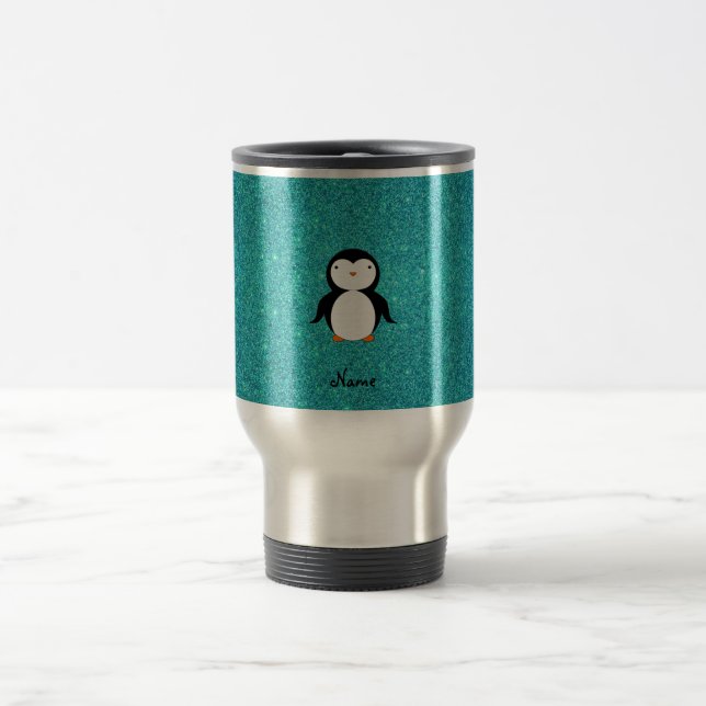 Caneca Térmica Brilho conhecido personalizado de turquesa do (Centro)