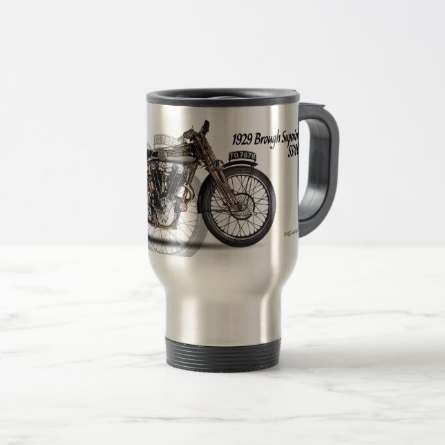 Caneca Térmica Brough 1929 SS100 superior (Frente Esquerda)